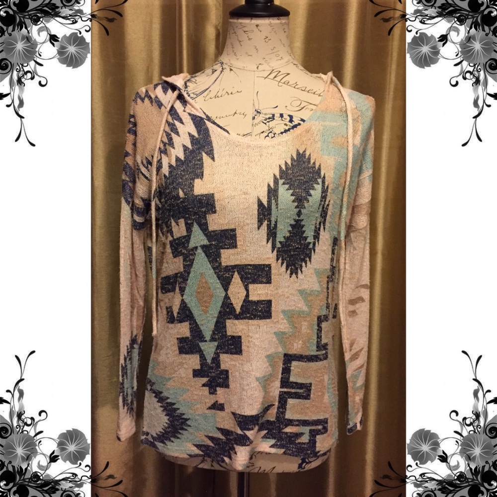 Alya Poncho Style Hooded Shirt